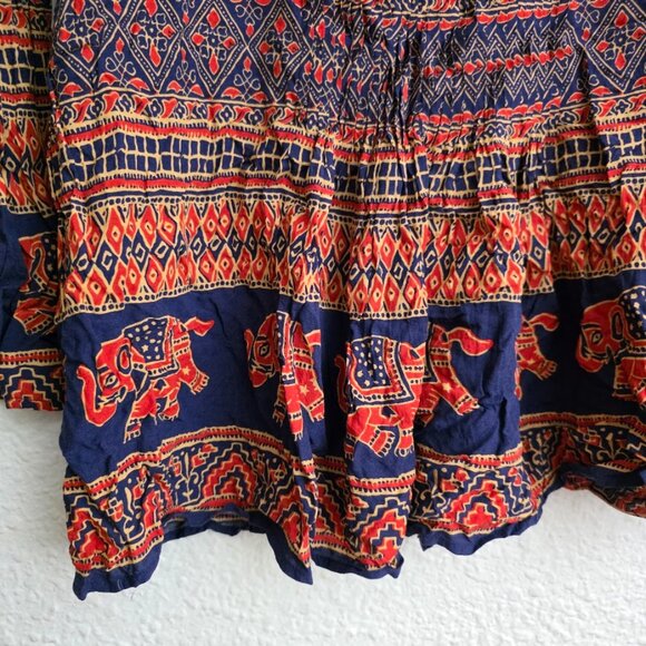 Vanessa Virginia x Anthropologie Mahdia Boho Peasant Elephant Blouse Size 2 - Picture 7 of 9